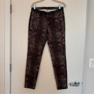 Zara Brown Patterned Dress Pants